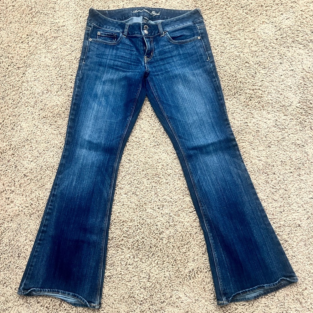 American Eagle Outfitters Women's Dark Blue Bootcut Jeans